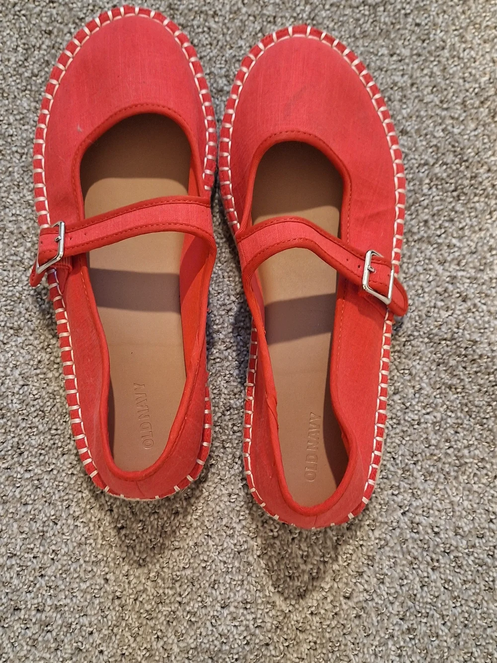 Red Maryjane Canvas Shoes